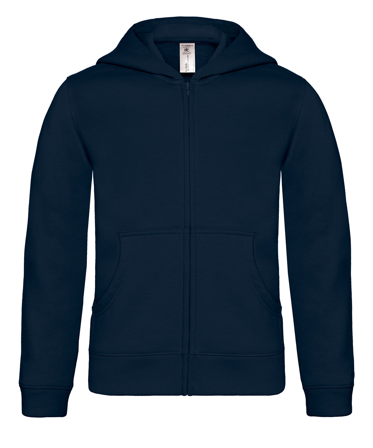 Hoodies - B&C Hooded Full Zip Hoodie för Barn Navy