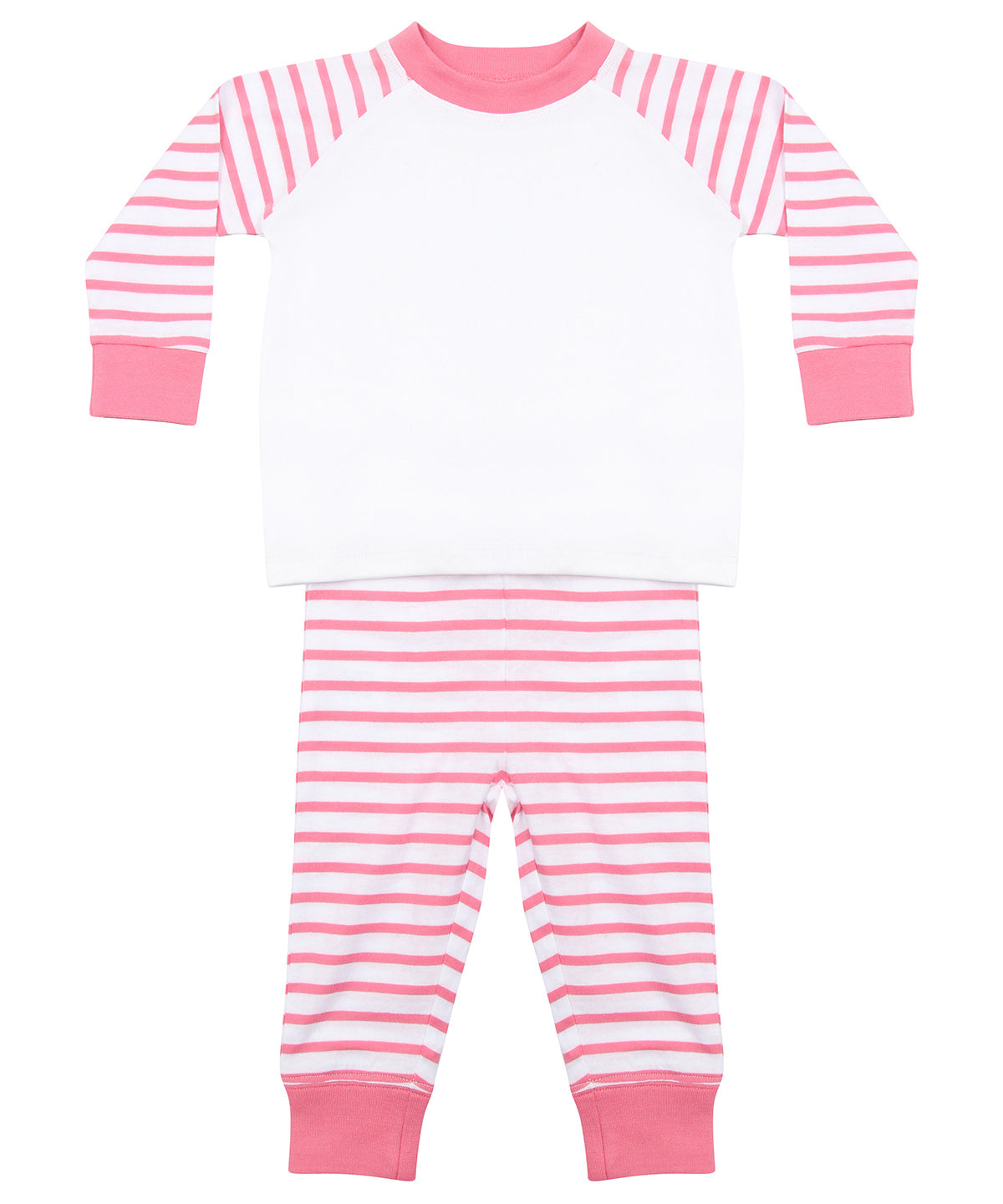 Pyjamas - Randiga Pyjamas för Barn Pink Stripe White