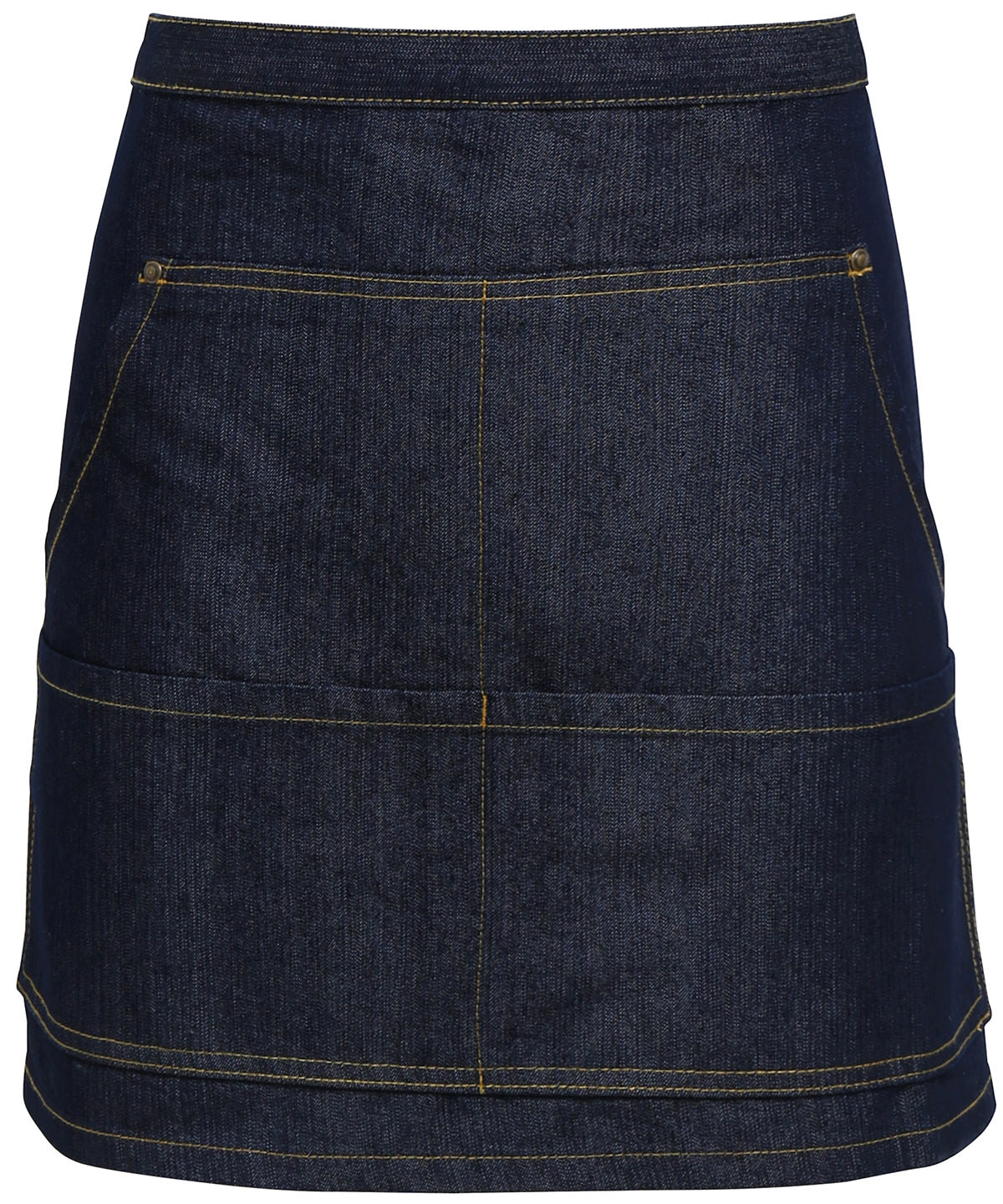 Aprons - Jeansstickat Midjeförkläde Indigo Denim One size