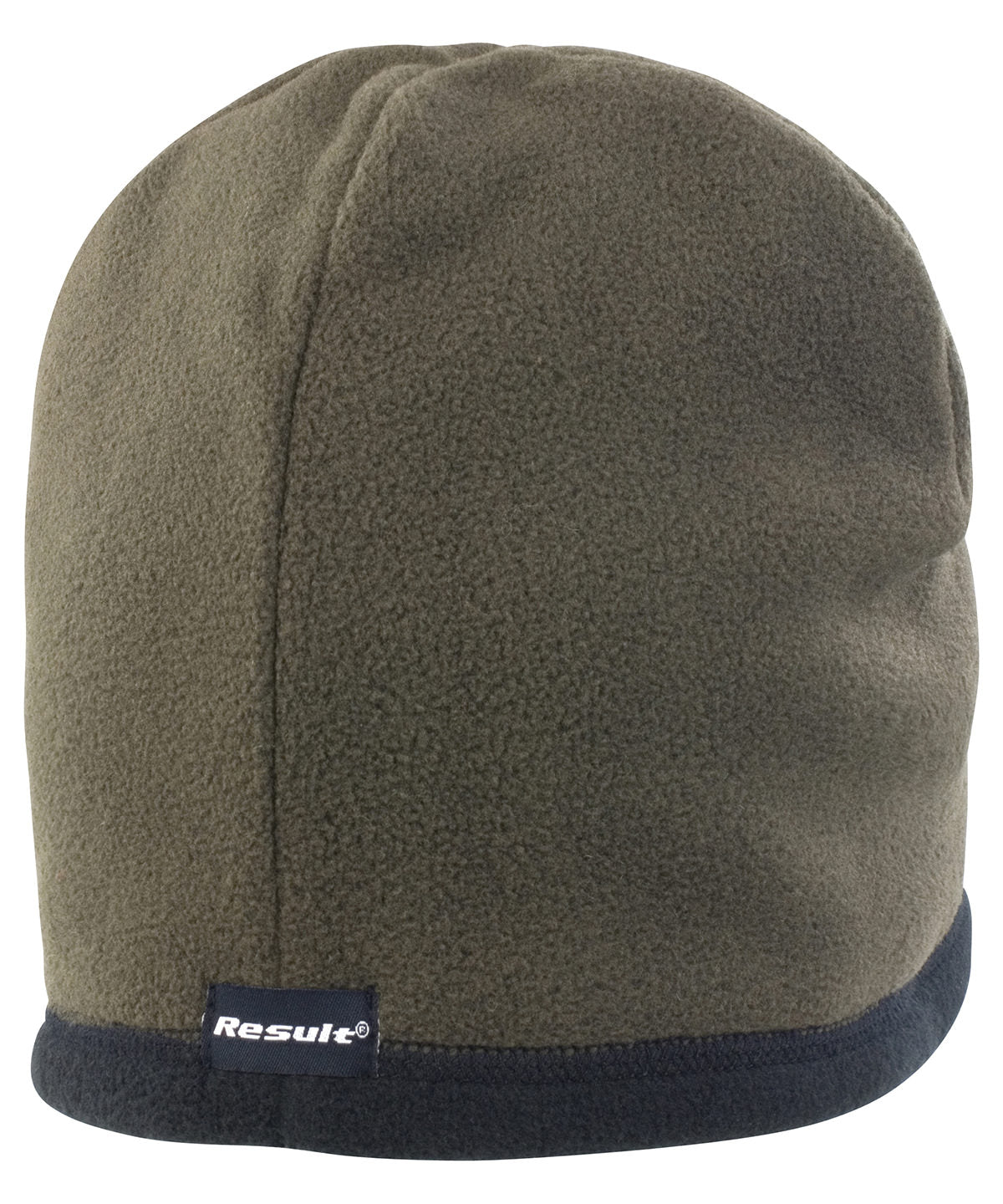 Beanies - Vändbar Mikrofleece Bob-Hatt Olive Black