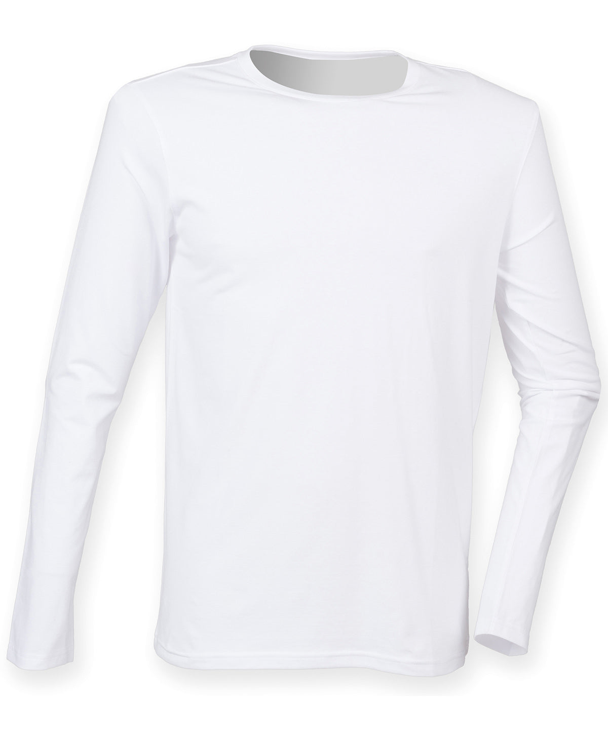 T-Shirts - Långärmad Stretch T-shirt White