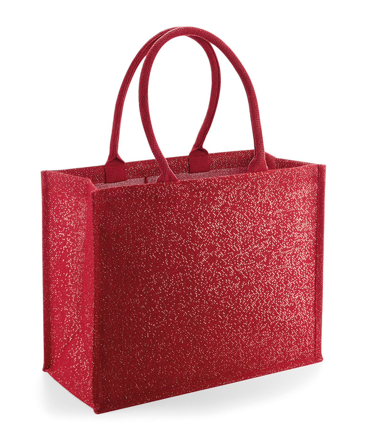 Bags - Elegant och Hållbar Juteväska med Skimrande Detaljer Red Gold One size