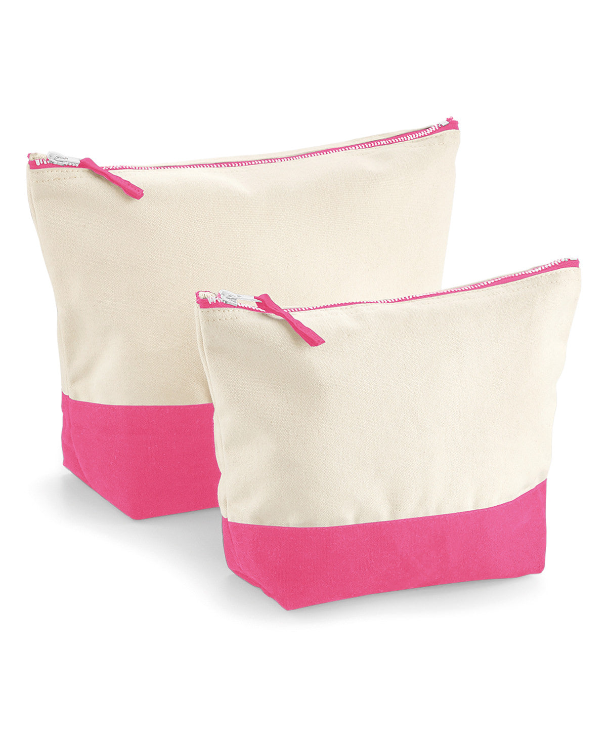 Bags - Mångsidig produkt i borstad bomullscanvas med dragkedja Natural True Pink