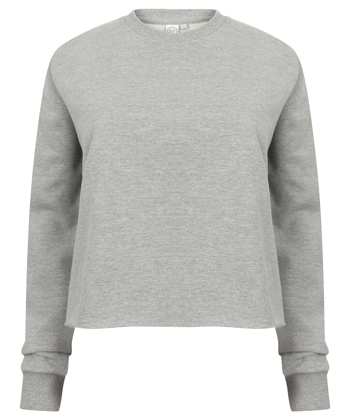 Sweatshirts - Cropped Slounge Sweat för Damer Heather Grey