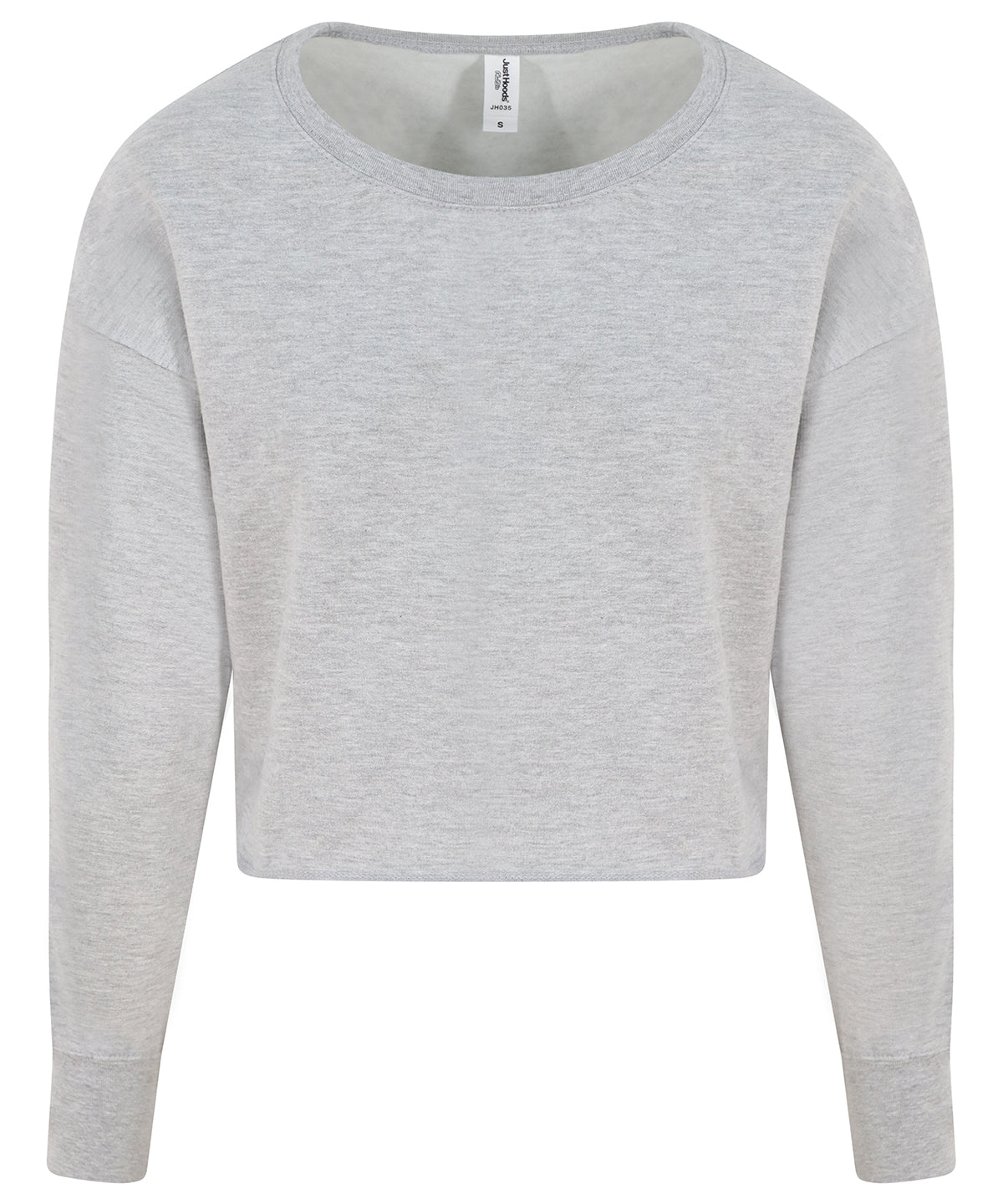 Sweatshirts - Dam Cropped Sweatjacka Heather Grey