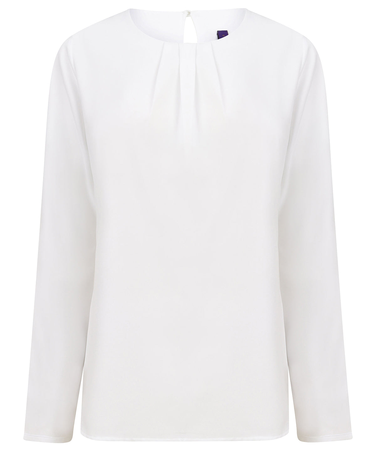 Blouses - Elegant damblus med plisserade detaljer White