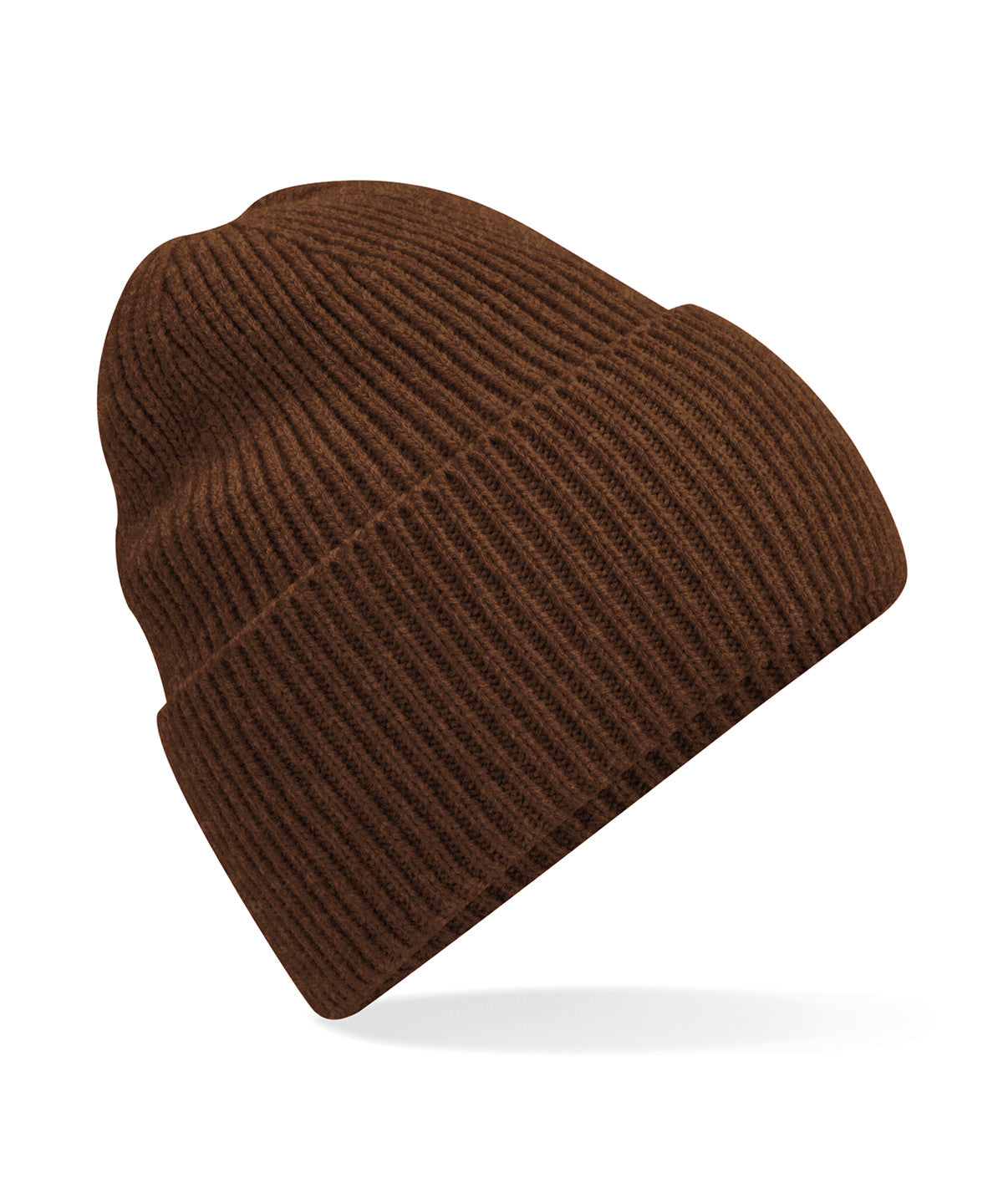 Beanies - Överdimensionerad uppvikt mössa Walnut One size