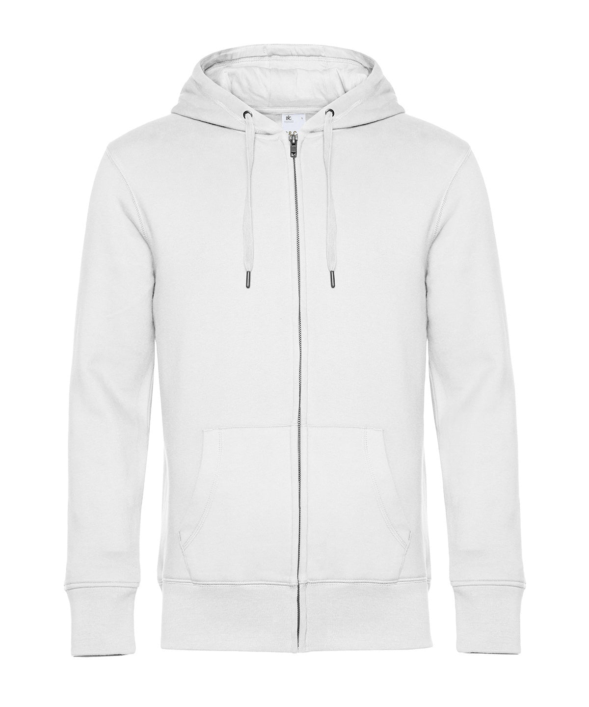 Hoodies - B&C KING Zipped Hoodie White