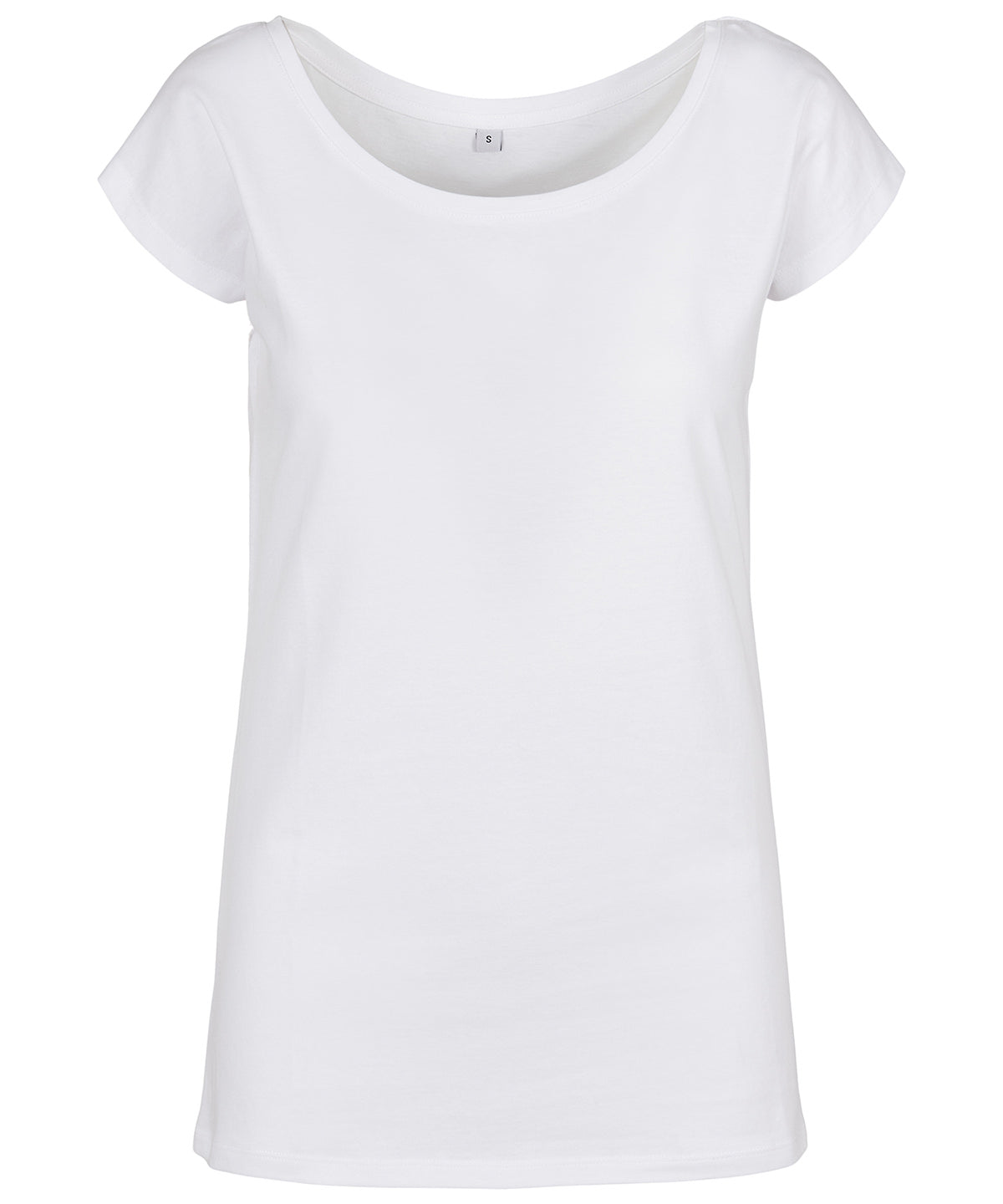 T-Shirts - T-shirt med bred hals för dam – avslappnad stil White XS