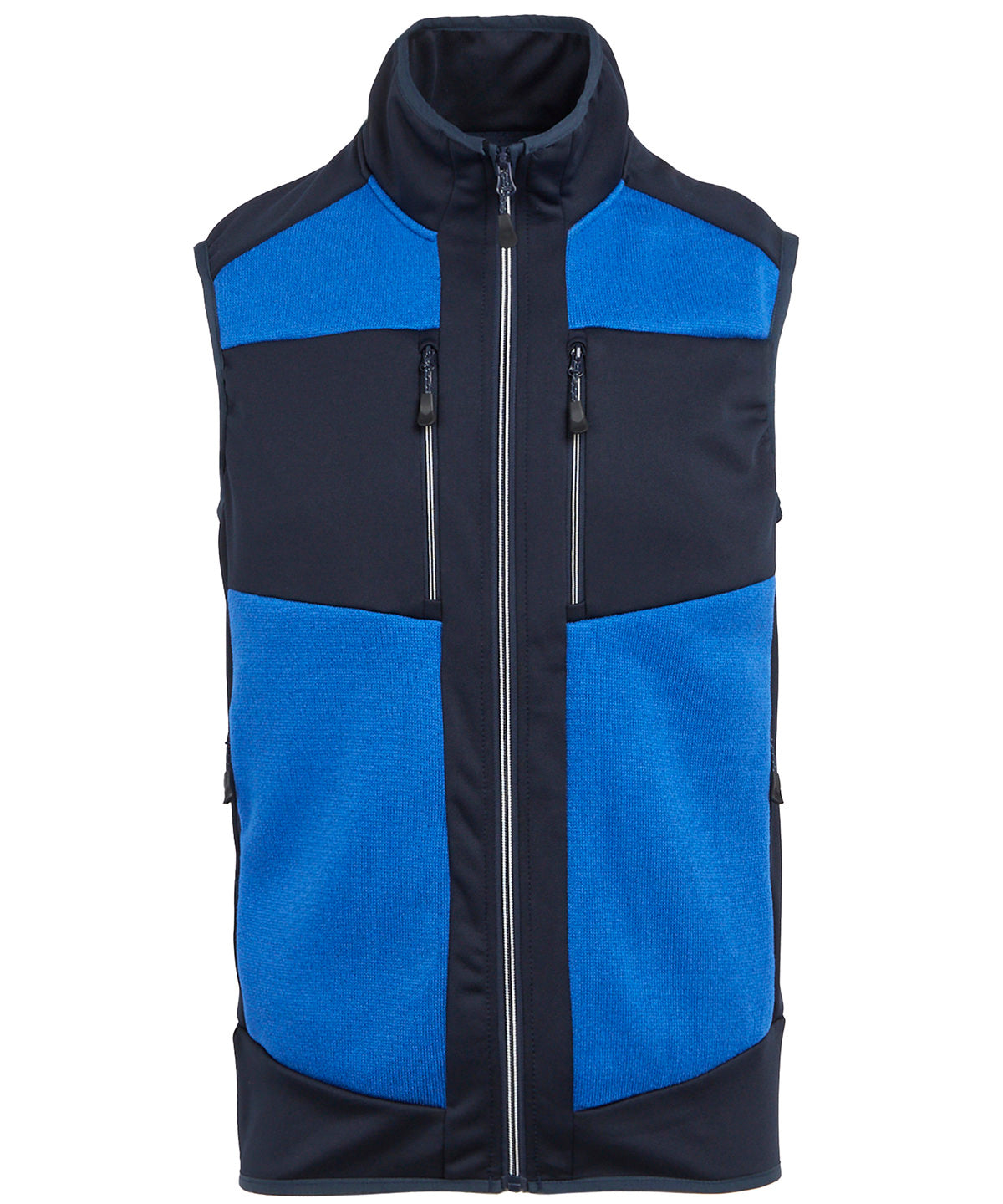 Gilets & Body Warmers - E-Volve Unisex Stickad Stretch-Linne för Arbete Strong Blue Navy
