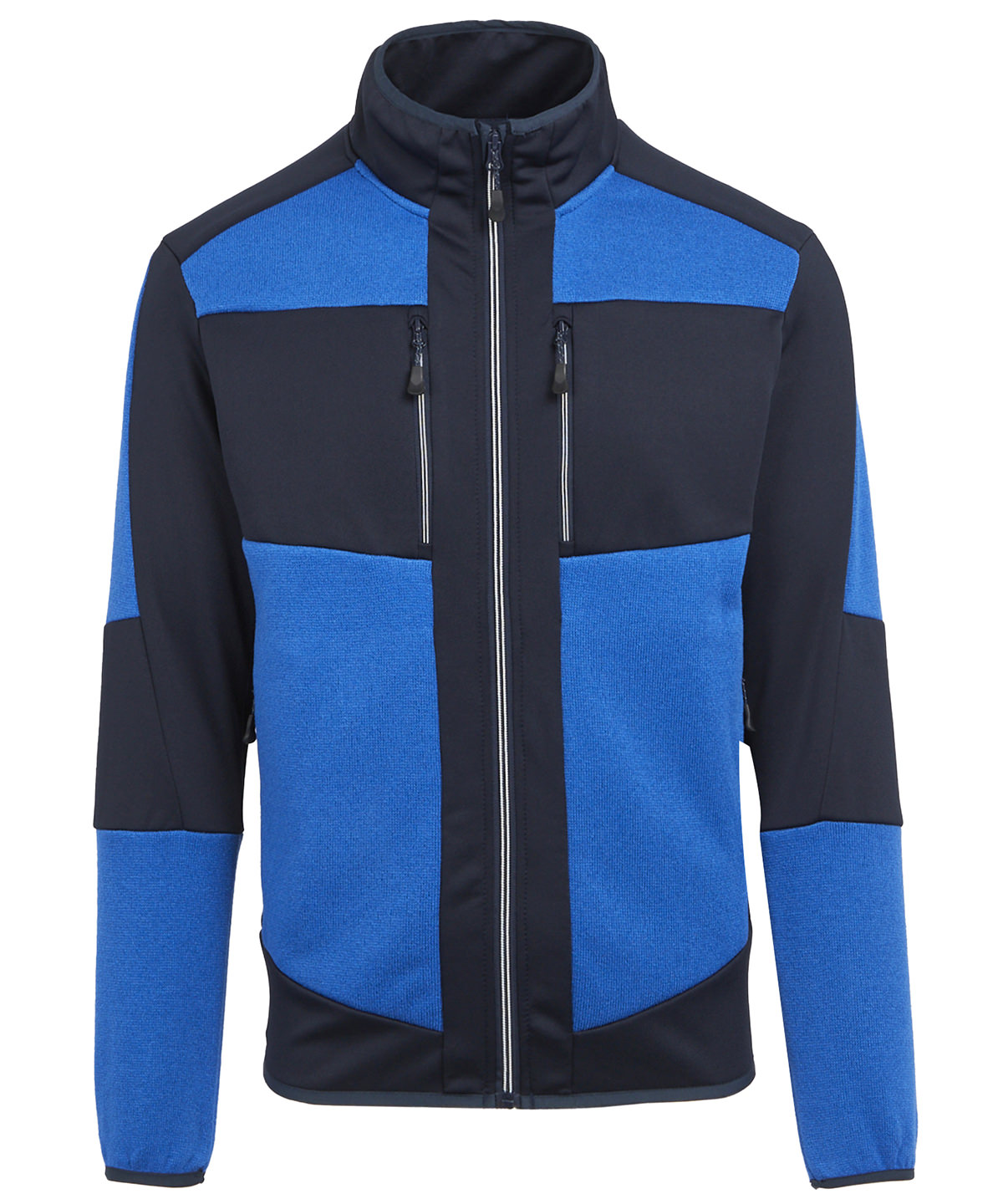 Fleece - E-Volve Unisex Stickad Stretch Mellanlager Strong Blue Navy