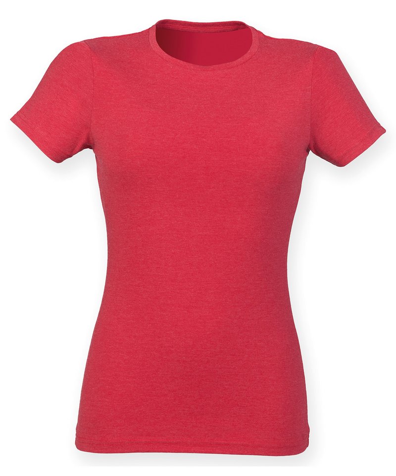 T-Shirts - Dam Triblend T-shirt Red Triblend