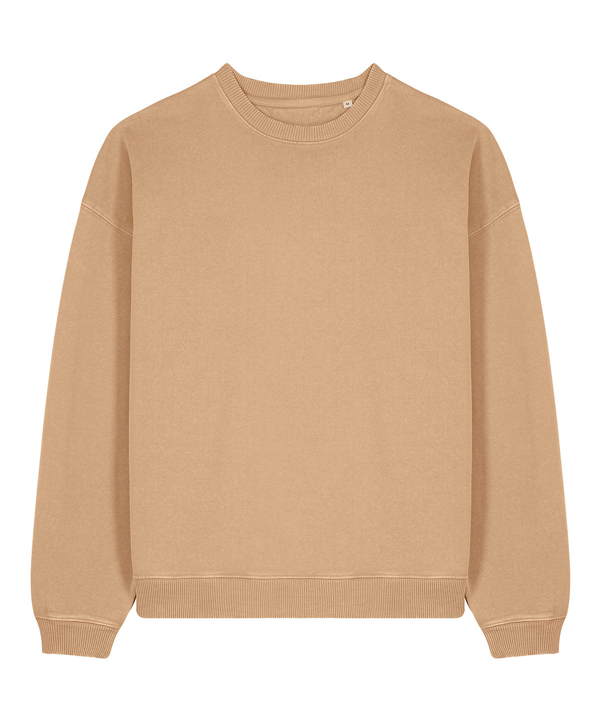 Sweatshirts - Premium Oversized Sweatshirt i Ekologisk Bomull Garment Dyed Latte