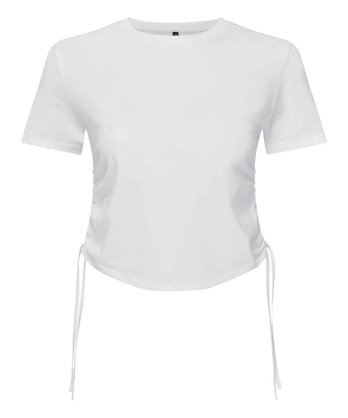 T-Shirts - Elegant dam TriDri® crop top med justerbar snörning White