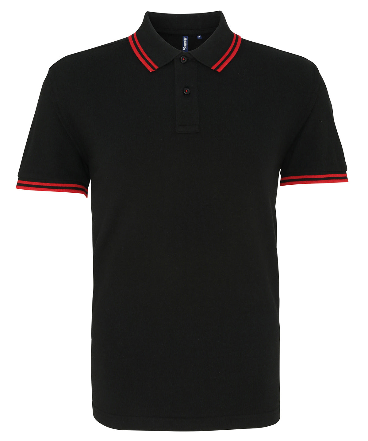 Polos - Polotröja i polycottonblend för teknisk komfort Black Red