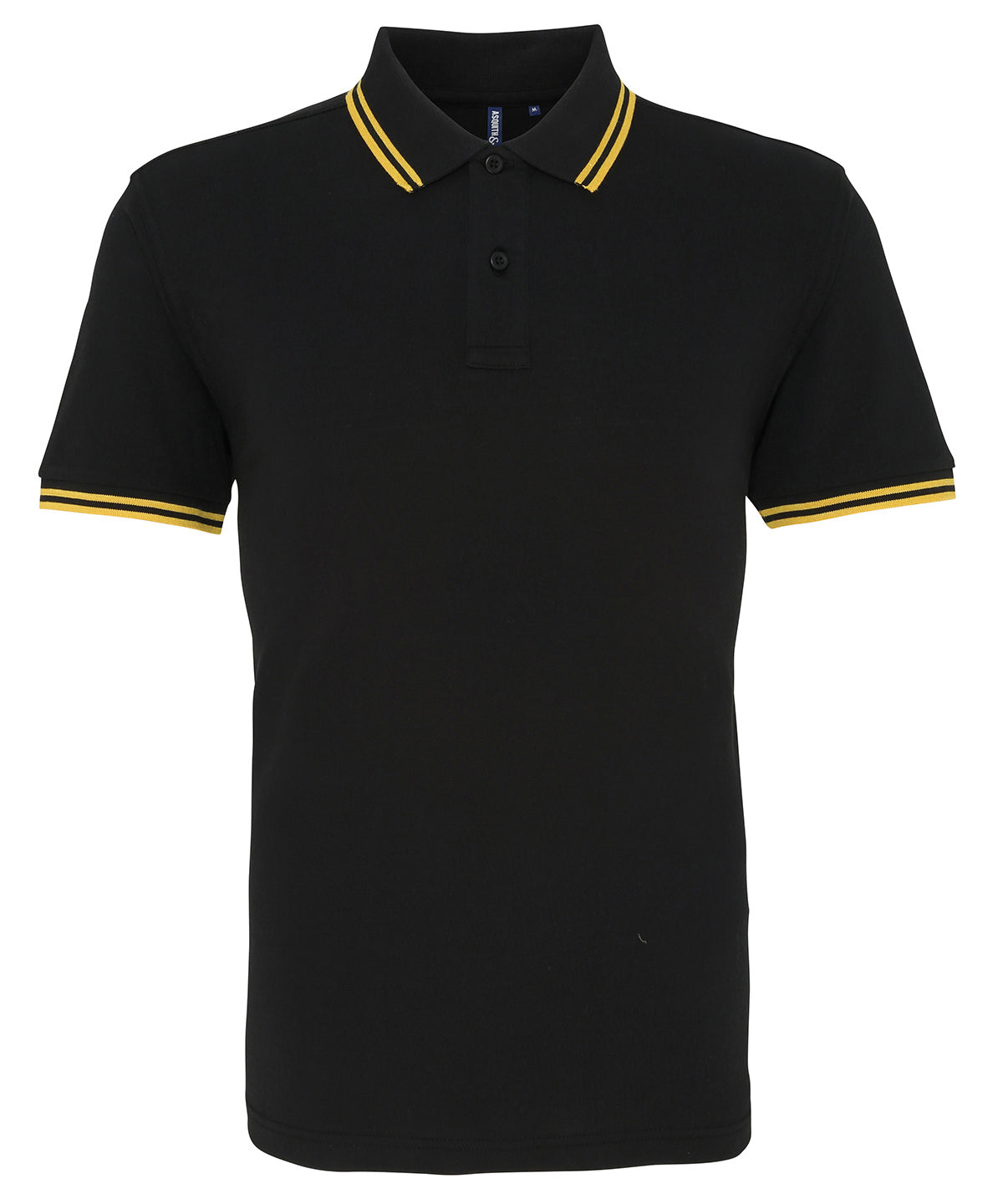 Polos - Polotröja i polycottonblend för teknisk komfort Black Yellow