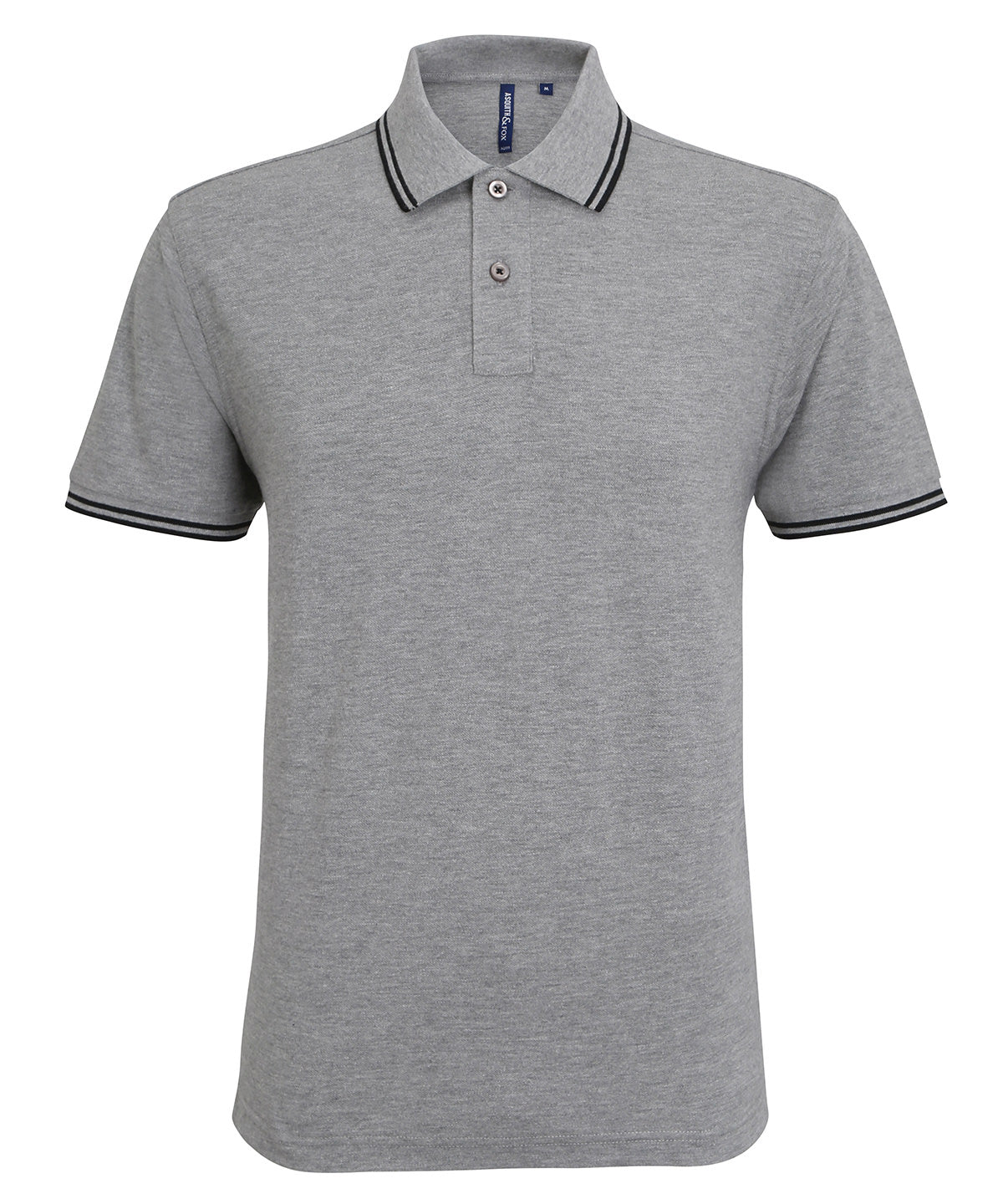 Polos - Polotröja i polycottonblend för teknisk komfort Heather Grey Black