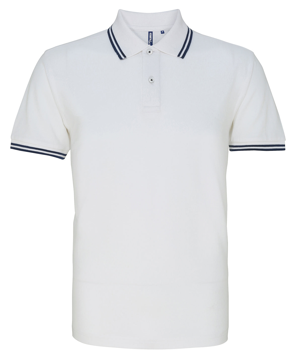 Polos - Polotröja i polycottonblend för teknisk komfort White Navy