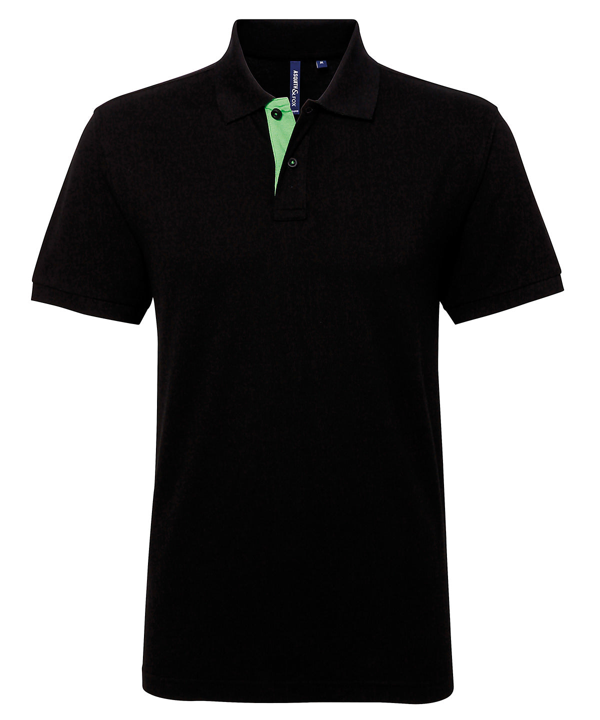 Polos - Poloshirt i polycotton med teknik Black Lime