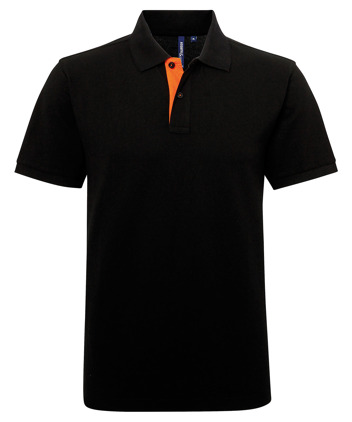 Polos - Poloshirt i polycotton med teknik Black Orange