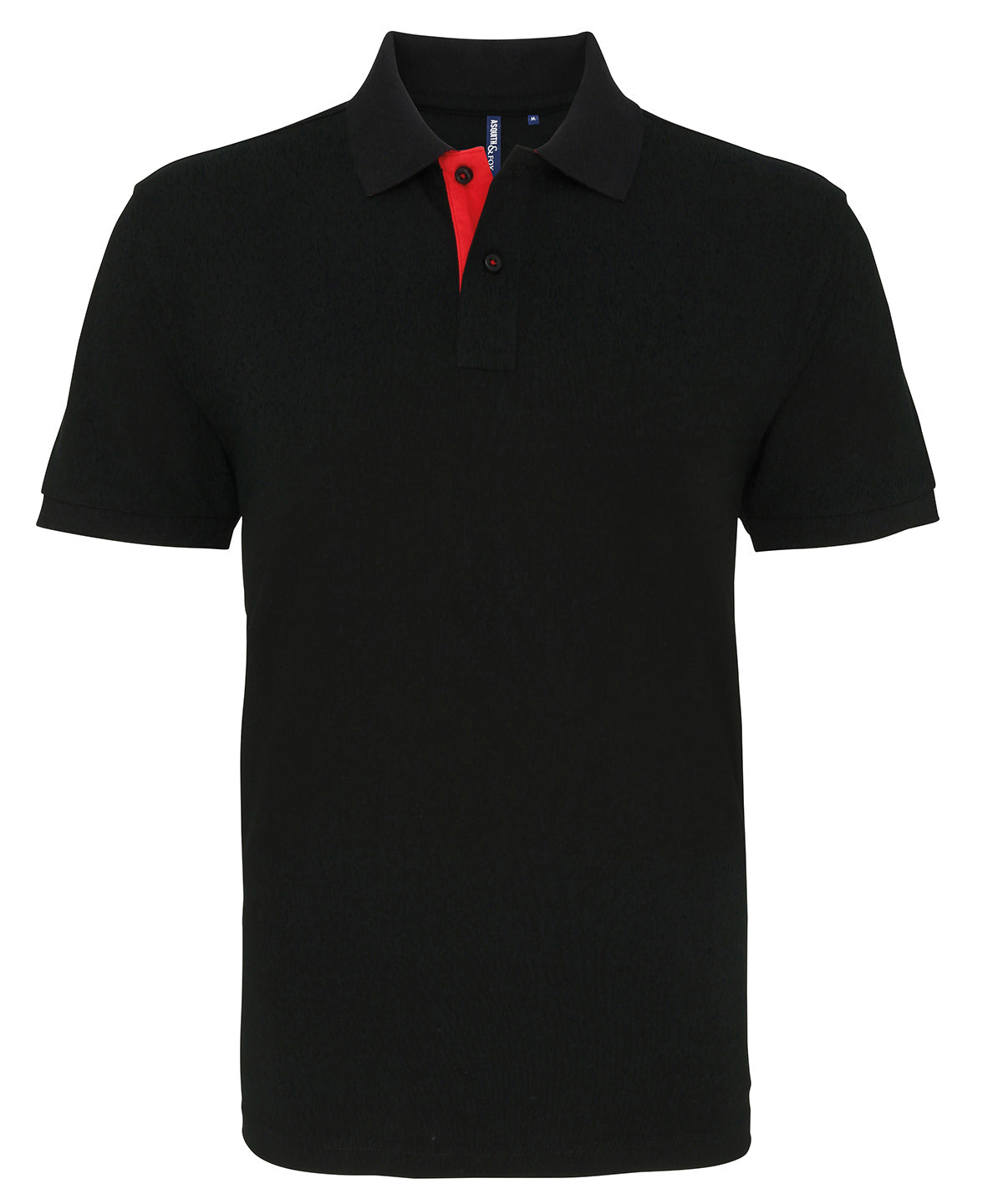 Polos - Poloshirt i polycotton med teknik Black Red