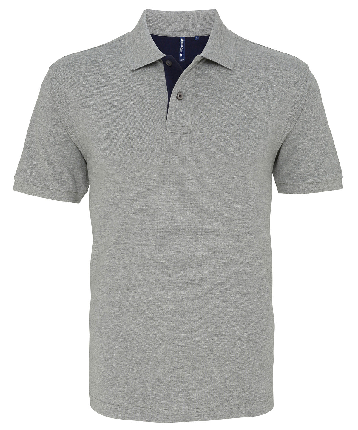 Polos - Poloshirt i polycotton med teknik Heather Navy