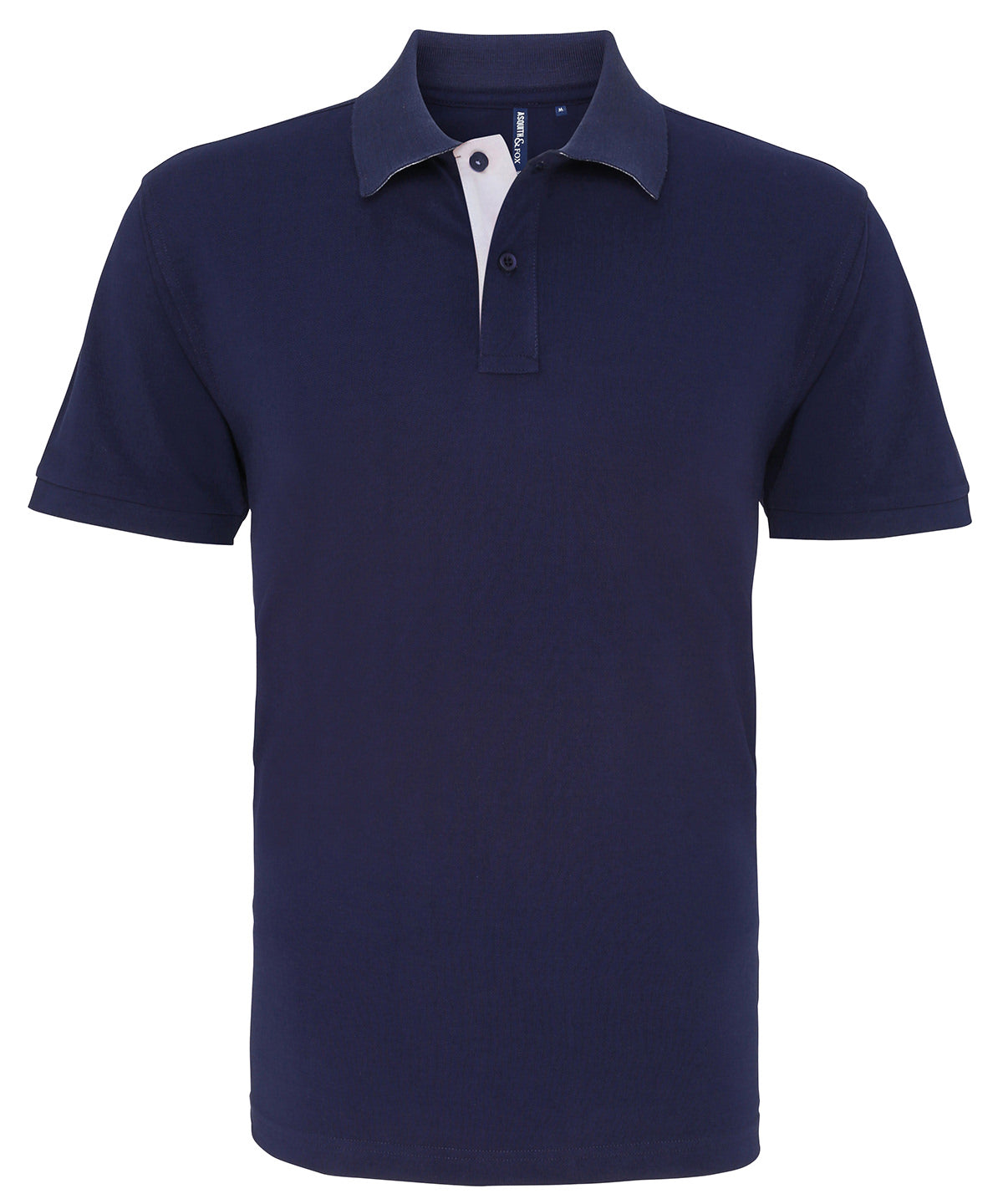 Polos - Poloshirt i polycotton med teknik Navy White