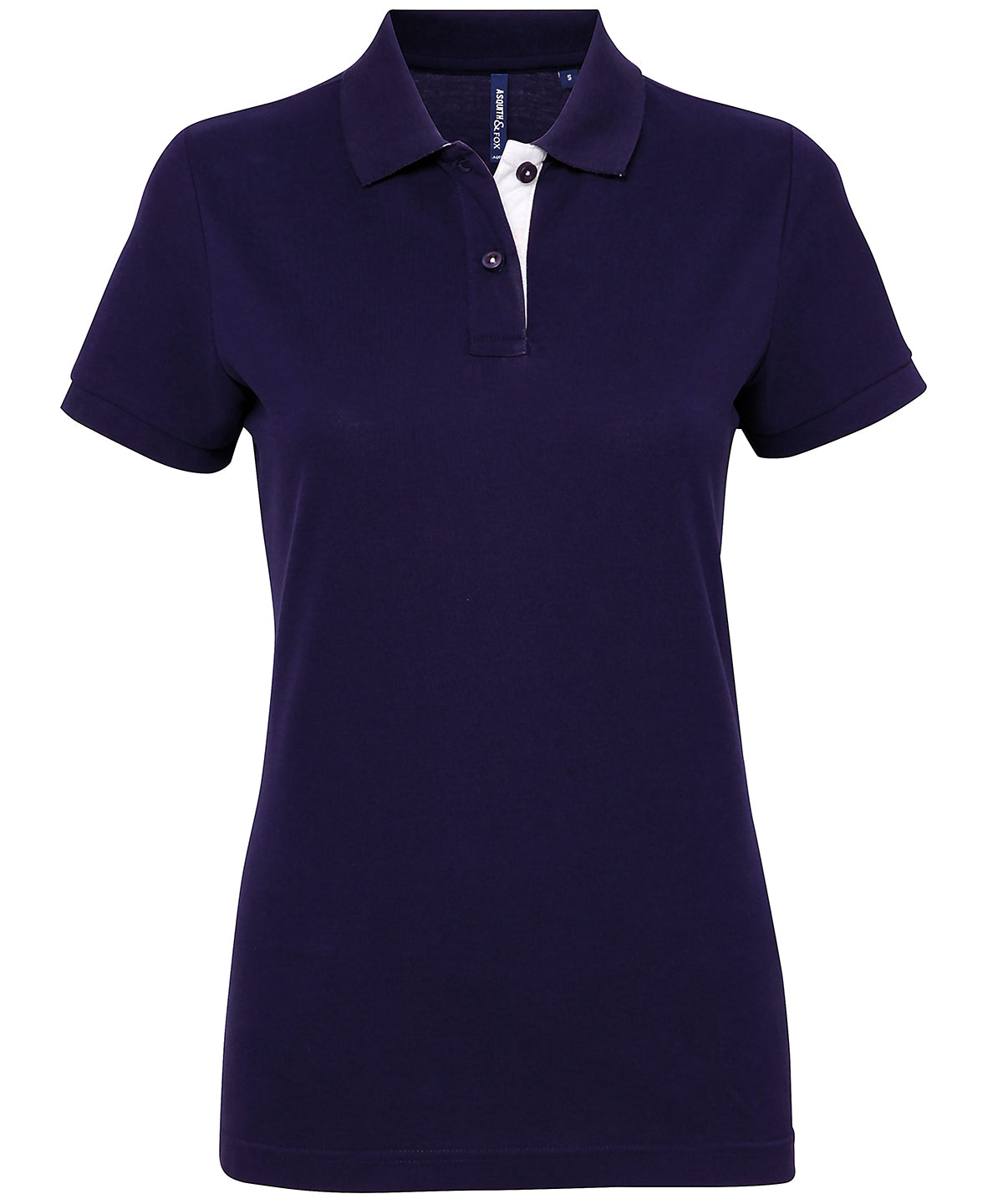 Polos - Elegant Damkontrastpolo för en Koordinerad Look Navy White