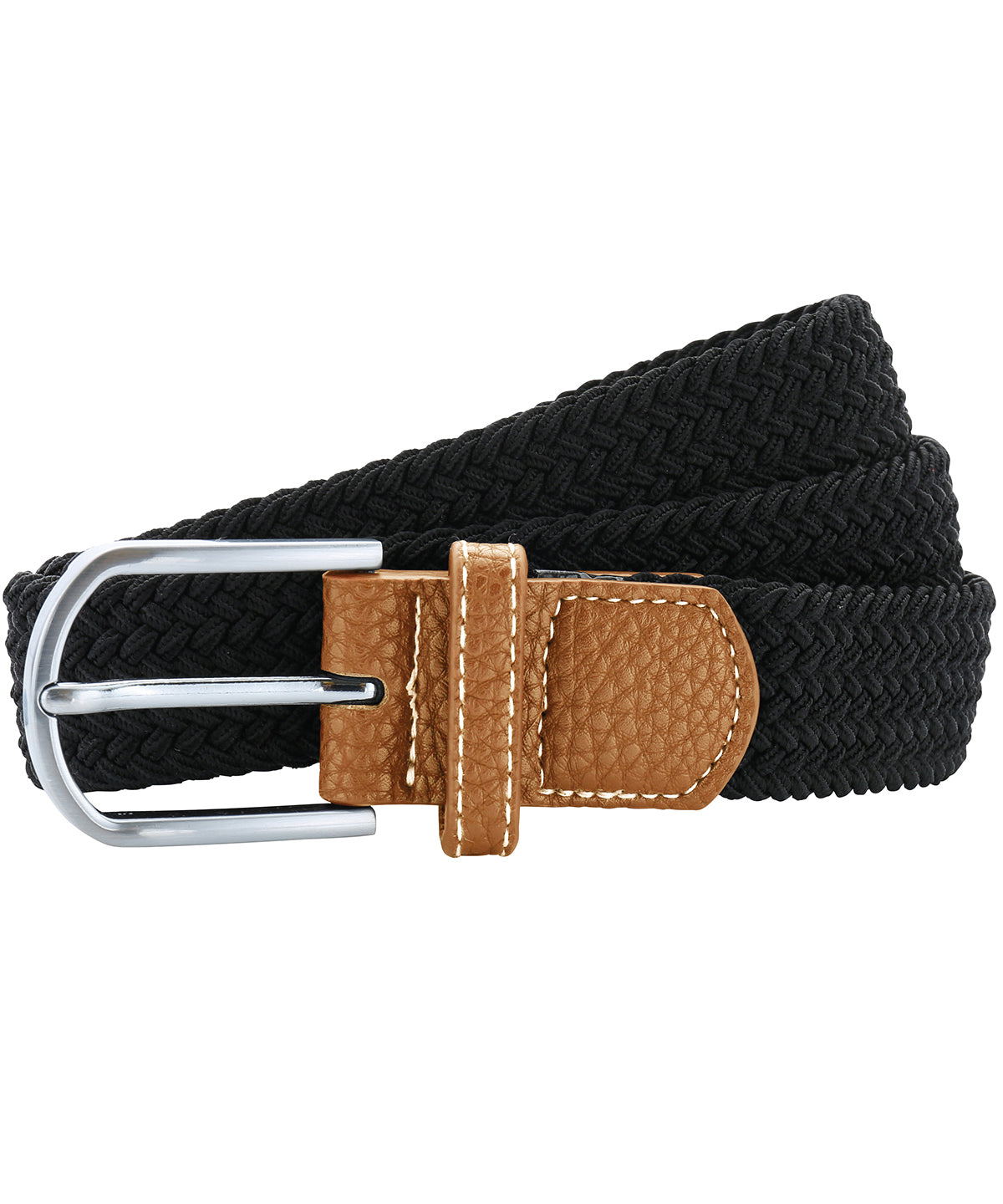 Belts - Flätat stretchbälte – stilrent och mångsidigt Black One size