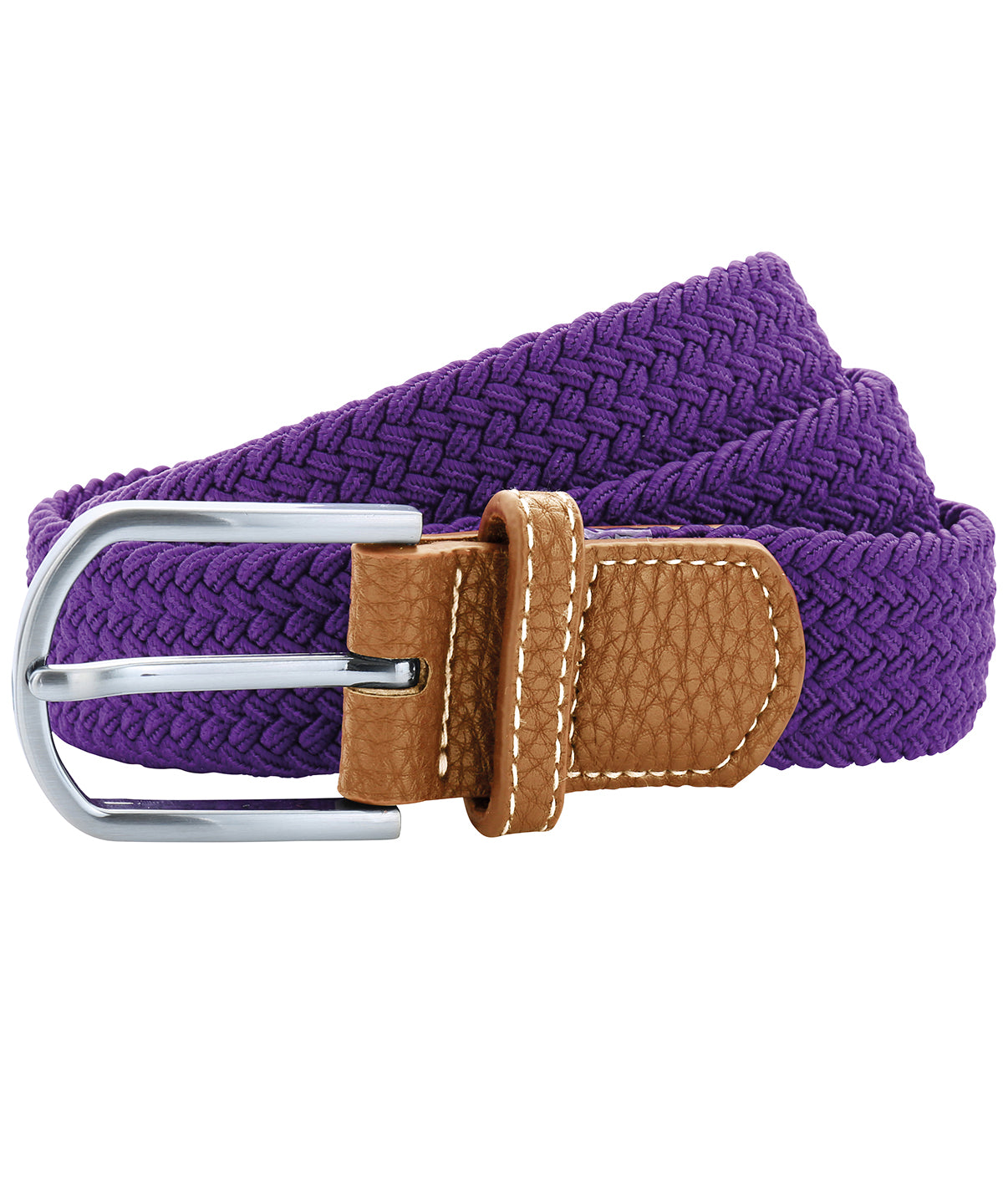 Belts - Flätat stretchbälte – stilrent och mångsidigt Purple One size