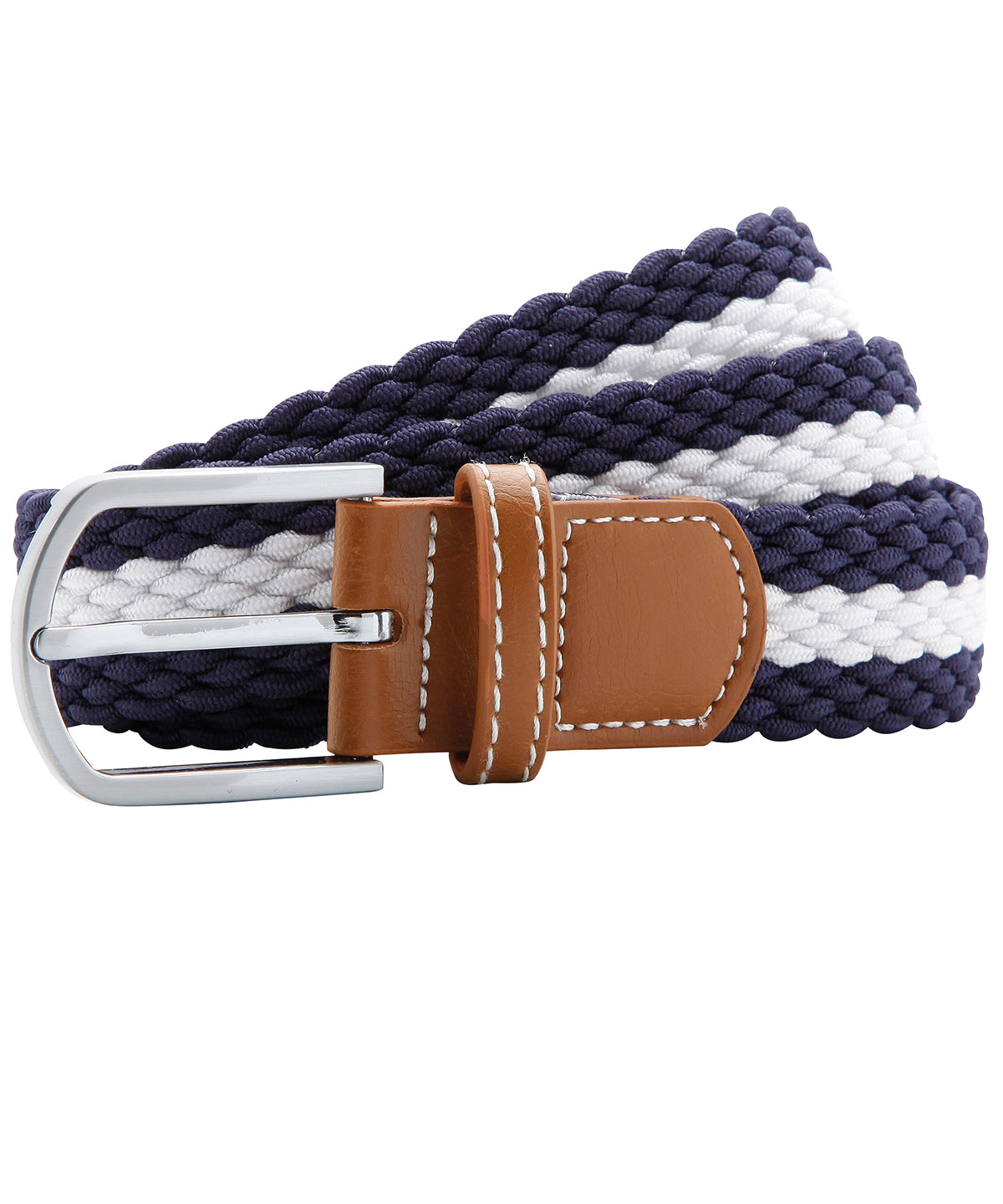 Belts - Randigt stretchbälte för alla tillfällen Navy White One size