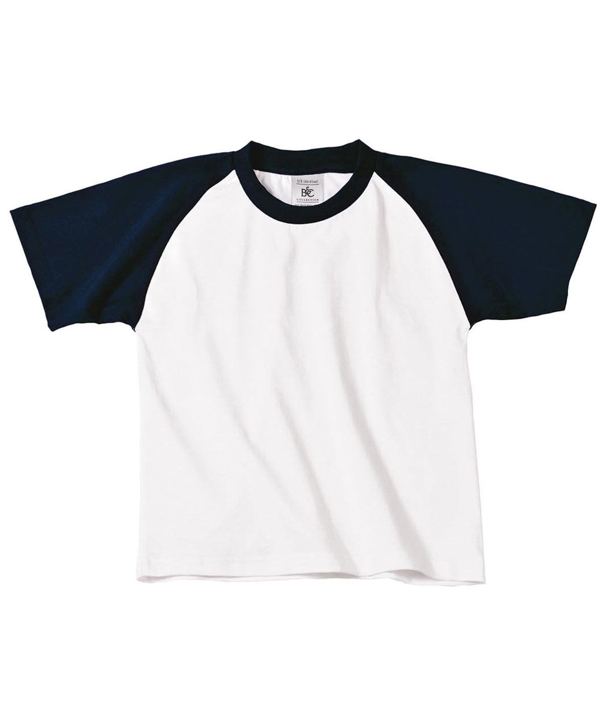 T-Shirts - B&C Baseball T-shirt för barn White Navy