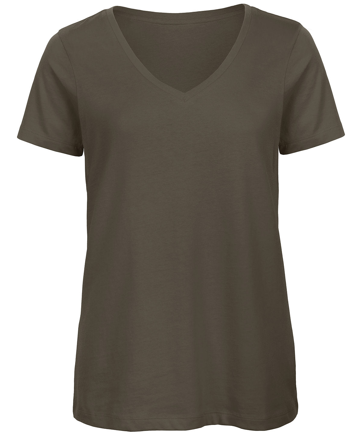 T-Shirts - B&C Inspire V T – En mjuk och medveten V-ringad t-shirt Khaki