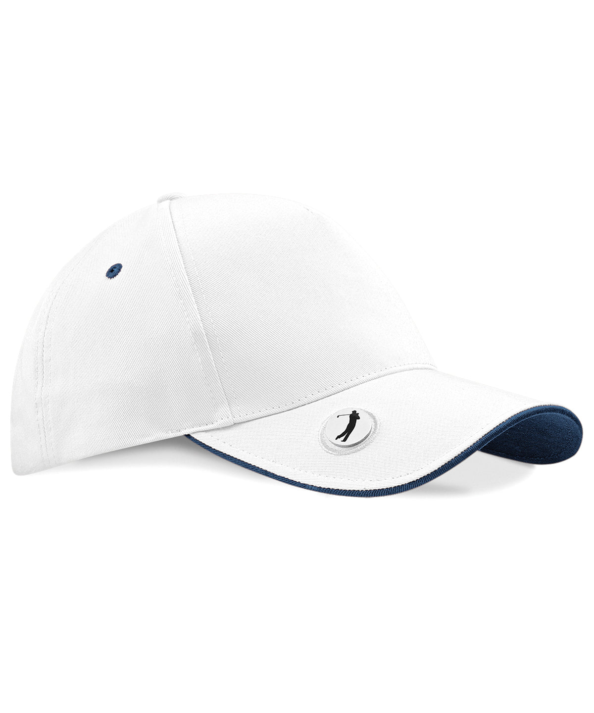 Caps - Professionell bollmarkör golfkeps White French Navy One size