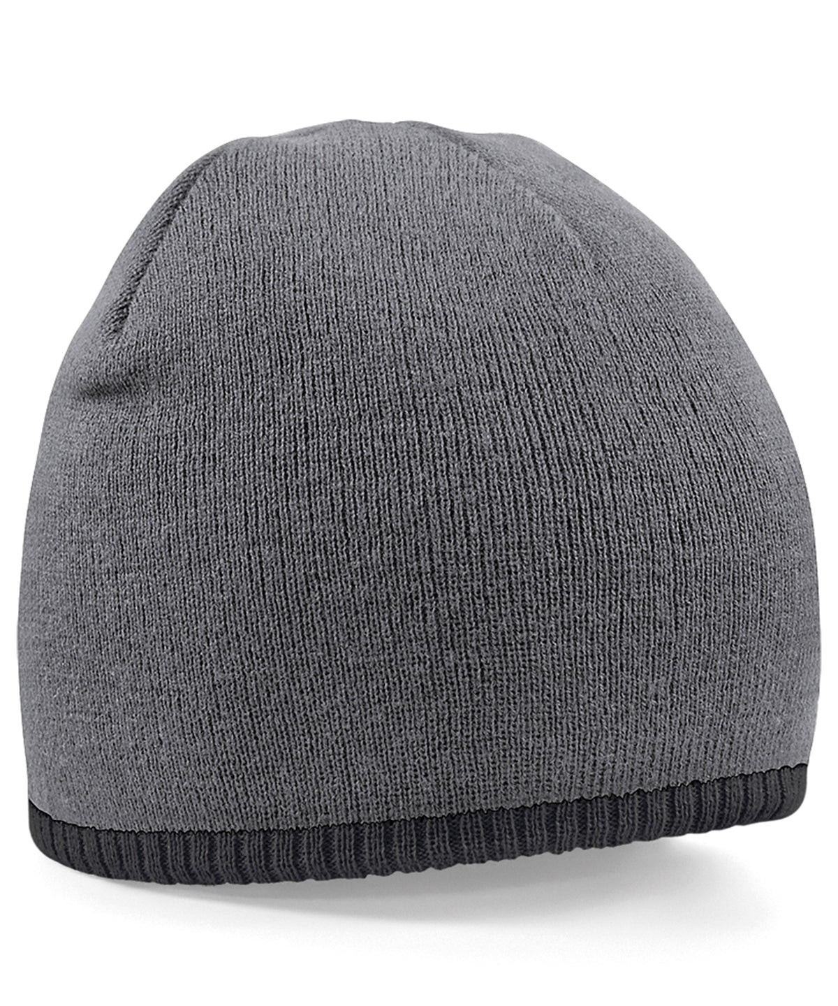 Beanies - Tvåtonad Pull-on-Hatt Graphite Grey Black One size