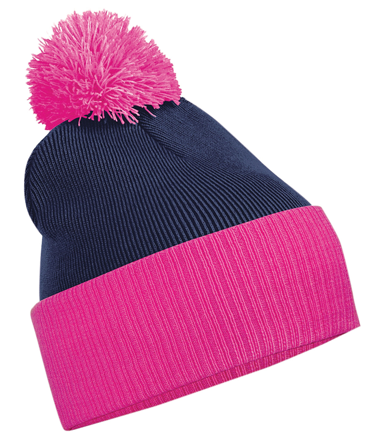 Beanies - Snöstar Tvåtonig Mössa French Navy Fuchsia One size