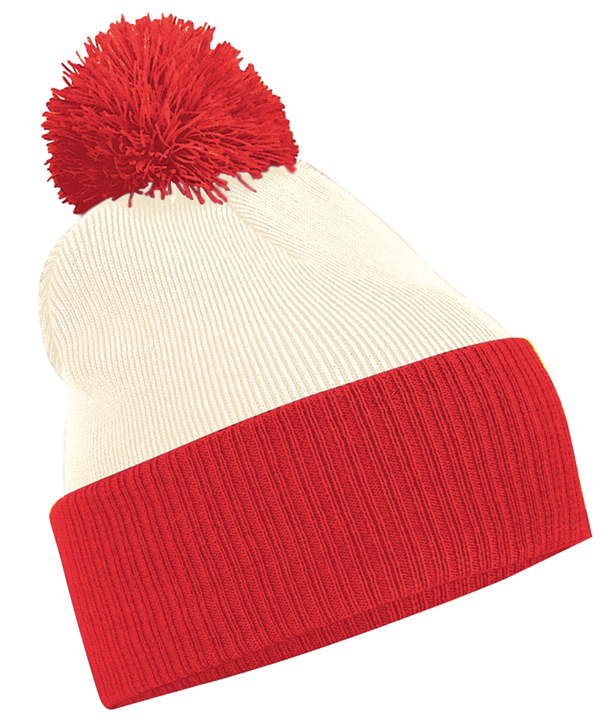 Beanies - Snöstar Tvåtonig Mössa Off White Bright Red One size