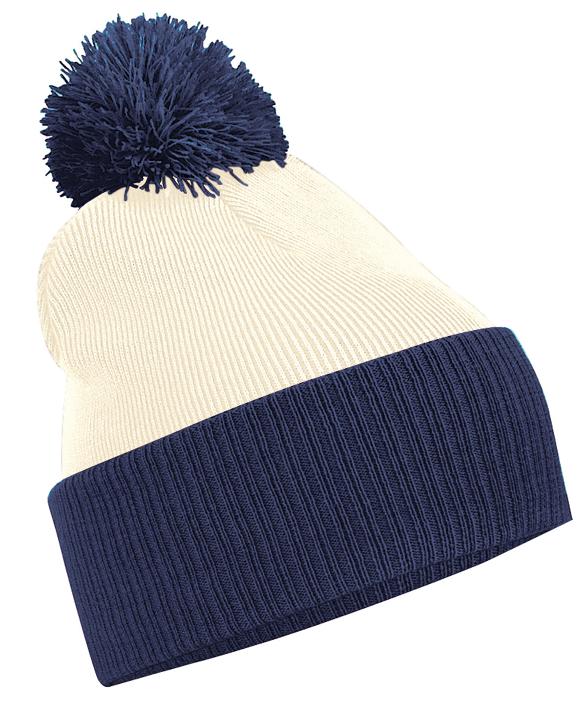 Beanies - Snöstar Tvåtonig Mössa Off White French Navy One size