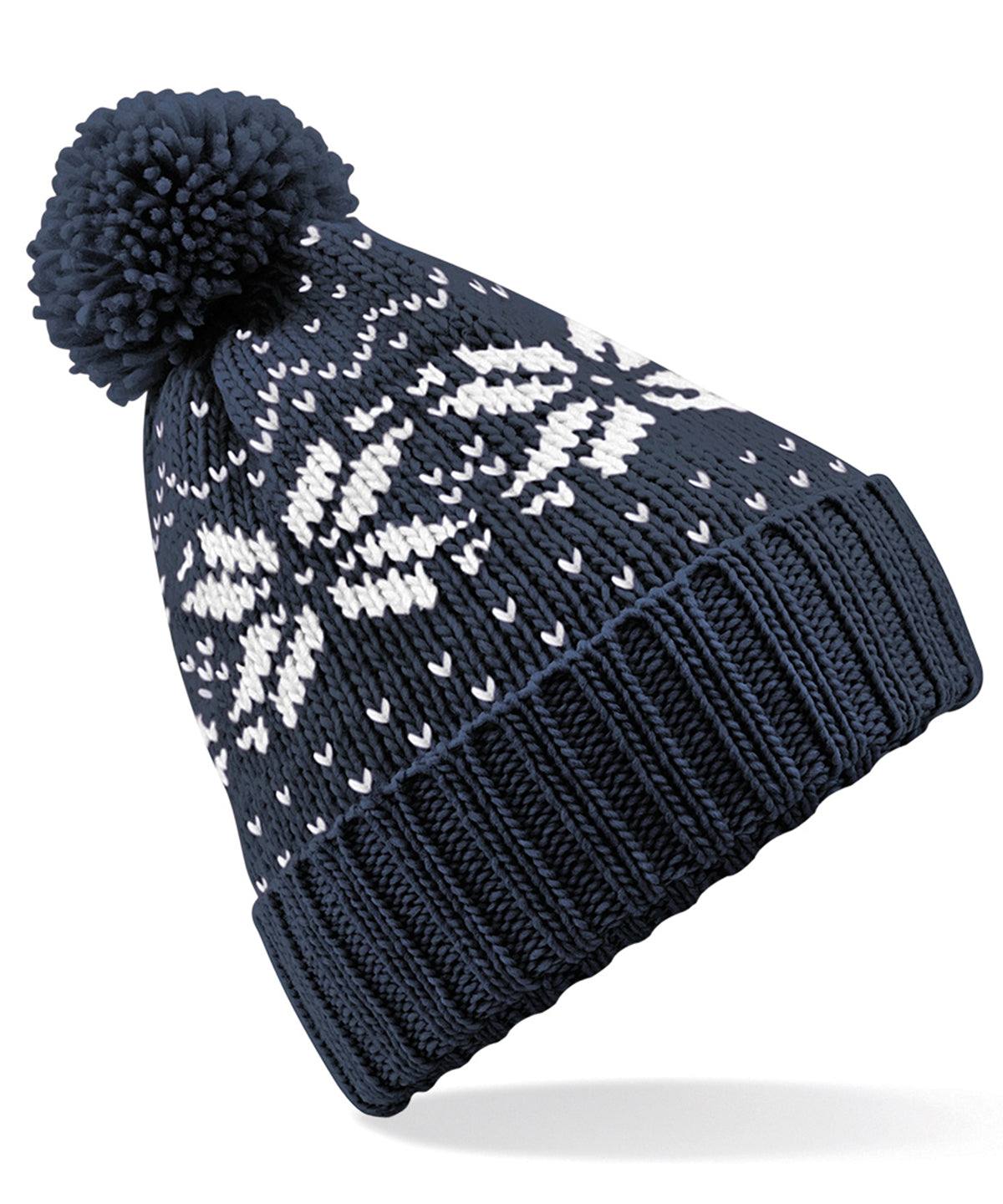 Beanies - Fair Isle snowstar mössa French Navy White One size