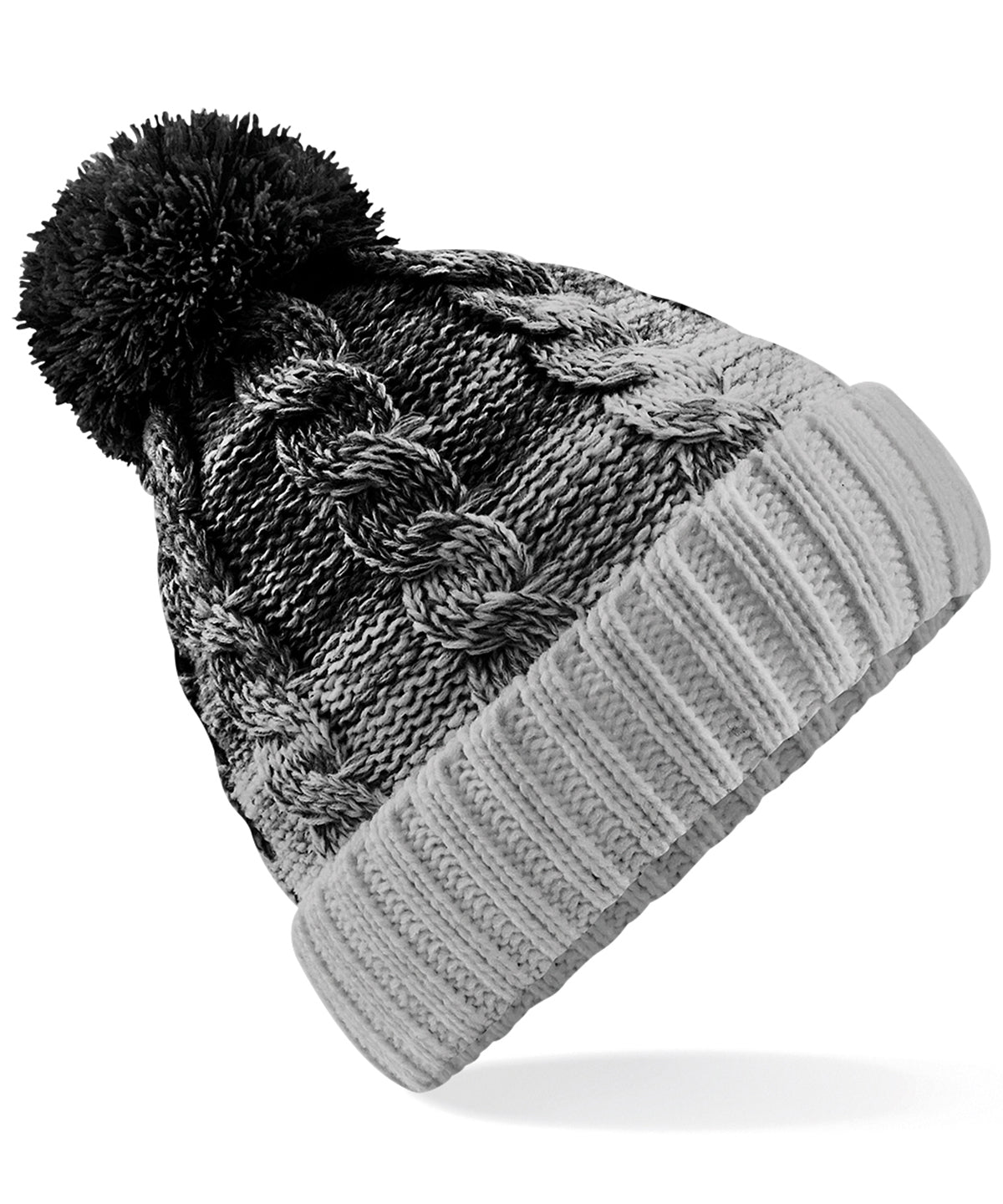 Beanies - Ombre-mössa Black Light Grey One size