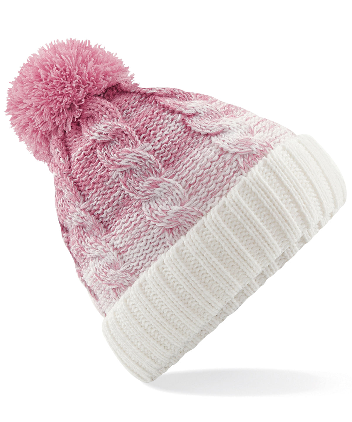 Beanies - Ombre-mössa Dusky Pink Off White One size