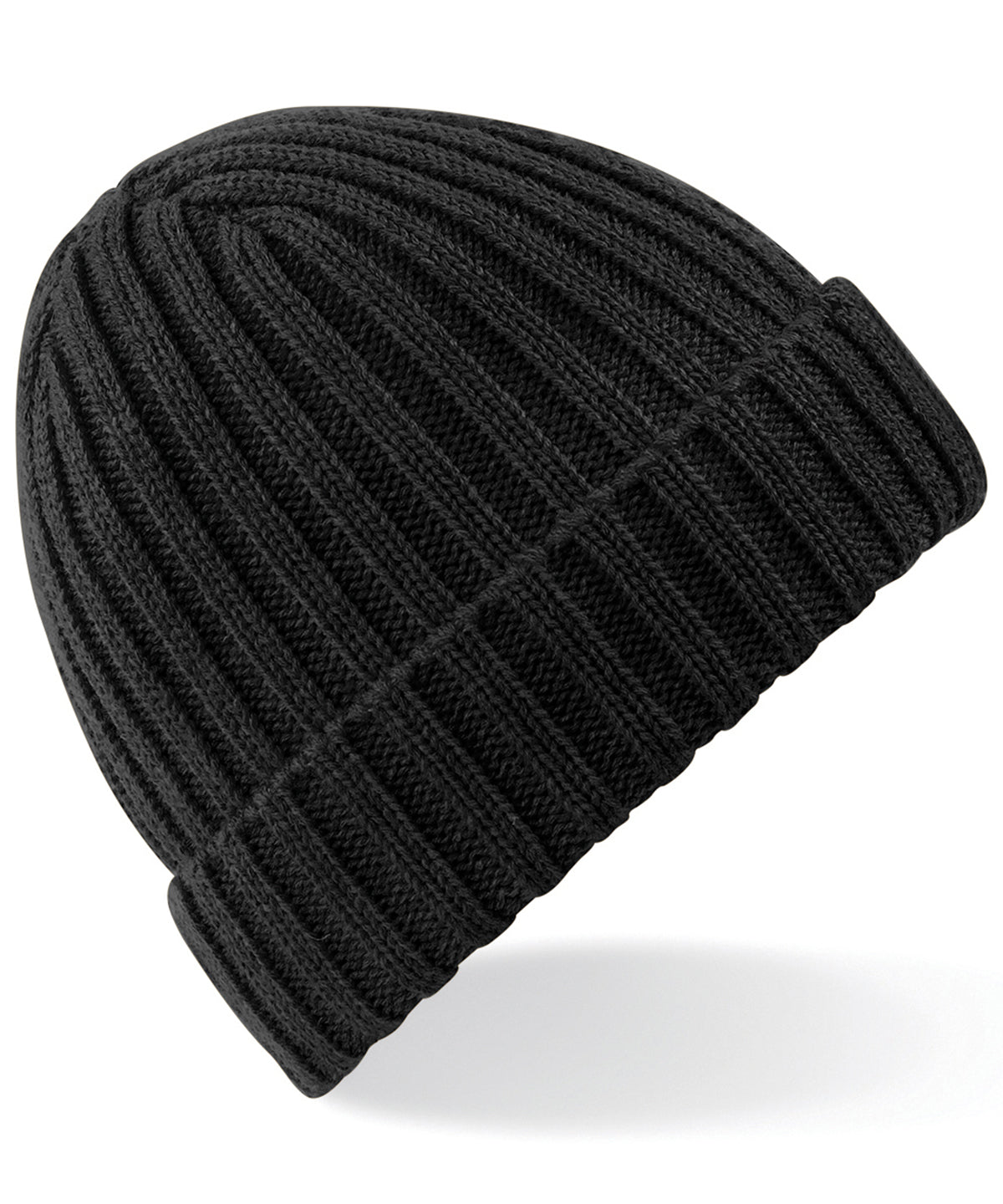 Beanies - Chunky ribbad mössa Black One size