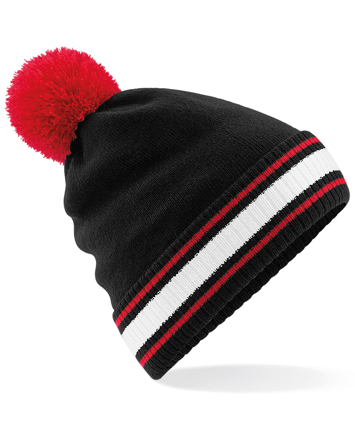 Beanies - Stadion Beanie Black Classic Red White One size