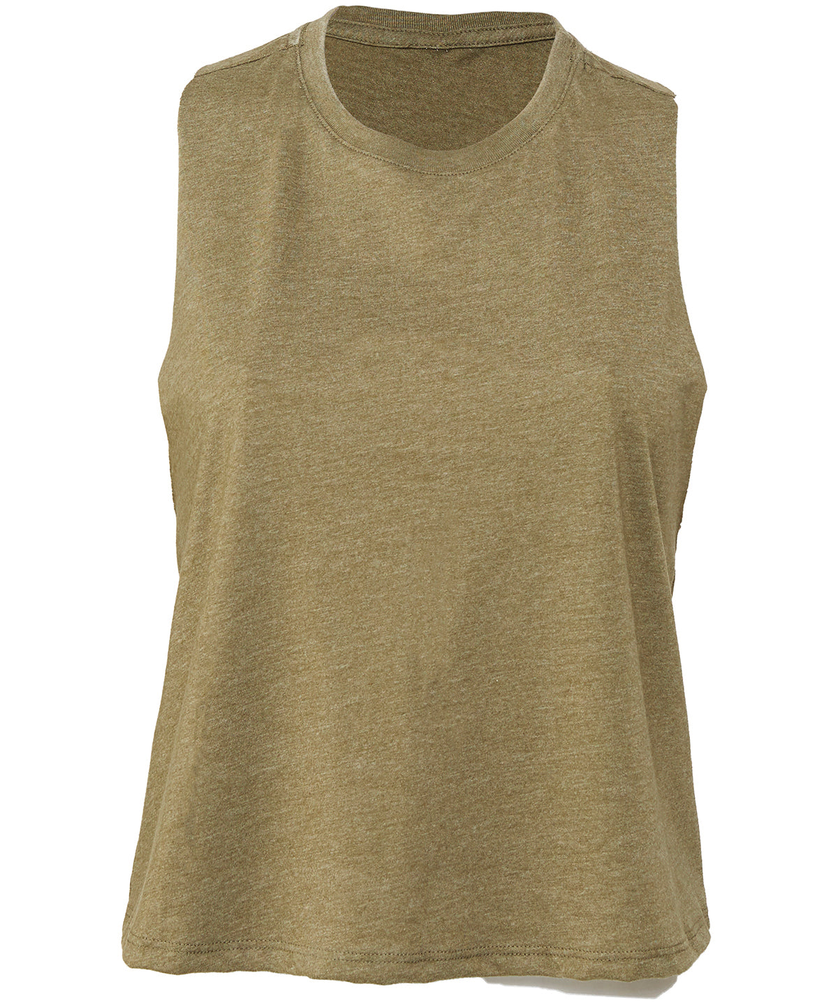 Vests - Racerback cropped tank för dam – avslappnad stil Heather Olive