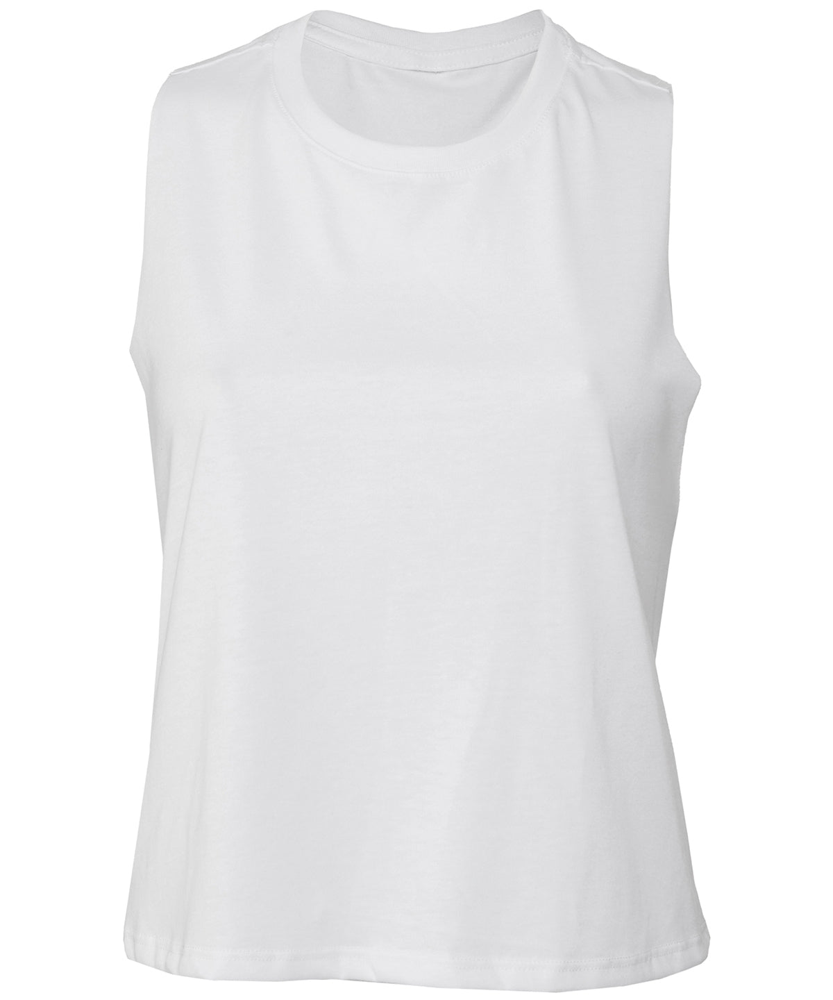 Vests - Racerback cropped tank för dam – avslappnad stil Solid White Blend