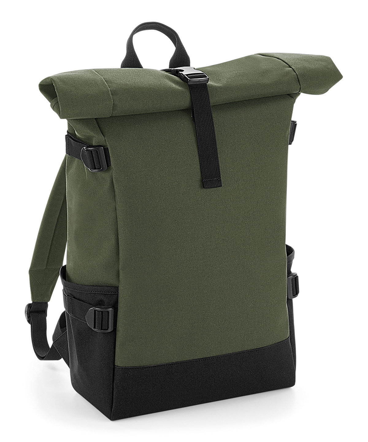 Bags - Stilren och Funktionell Rolltop Ryggsäck för Alla Tillfällen Olive Green Black One size