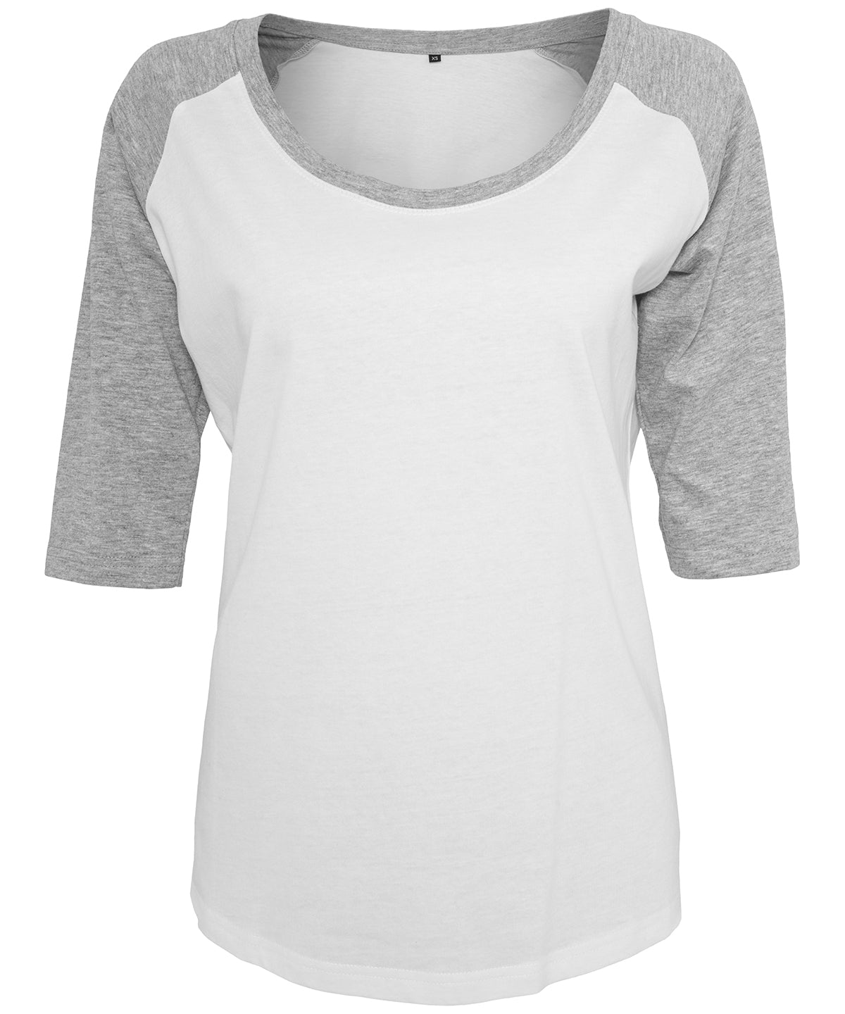 T-Shirts - Women's Contrast Raglan Tee – Klassisk sportig stil med en modern twist White Heather Grey