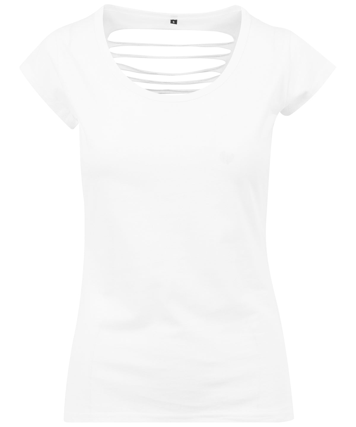 T-Shirts - Dam Back Cut T-shirt – Feminin och trendig med coola detaljer White