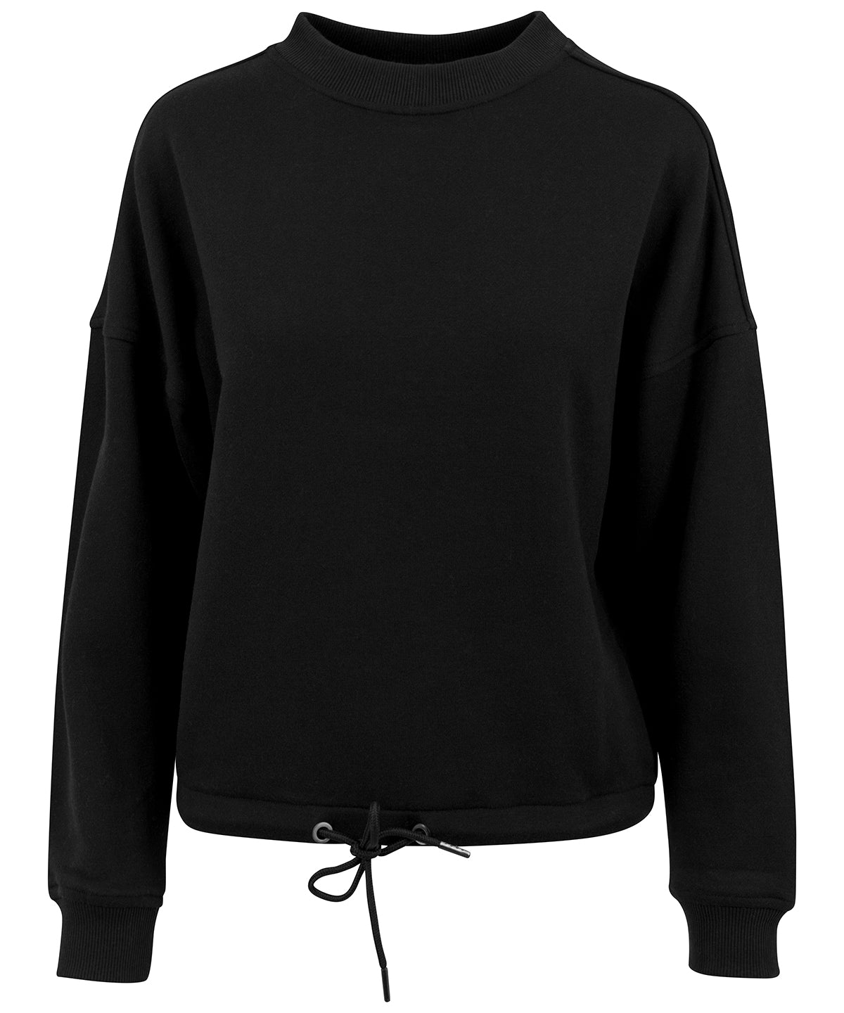 Sweatshirts - Oversize crew neck sweatshirt för dam Black