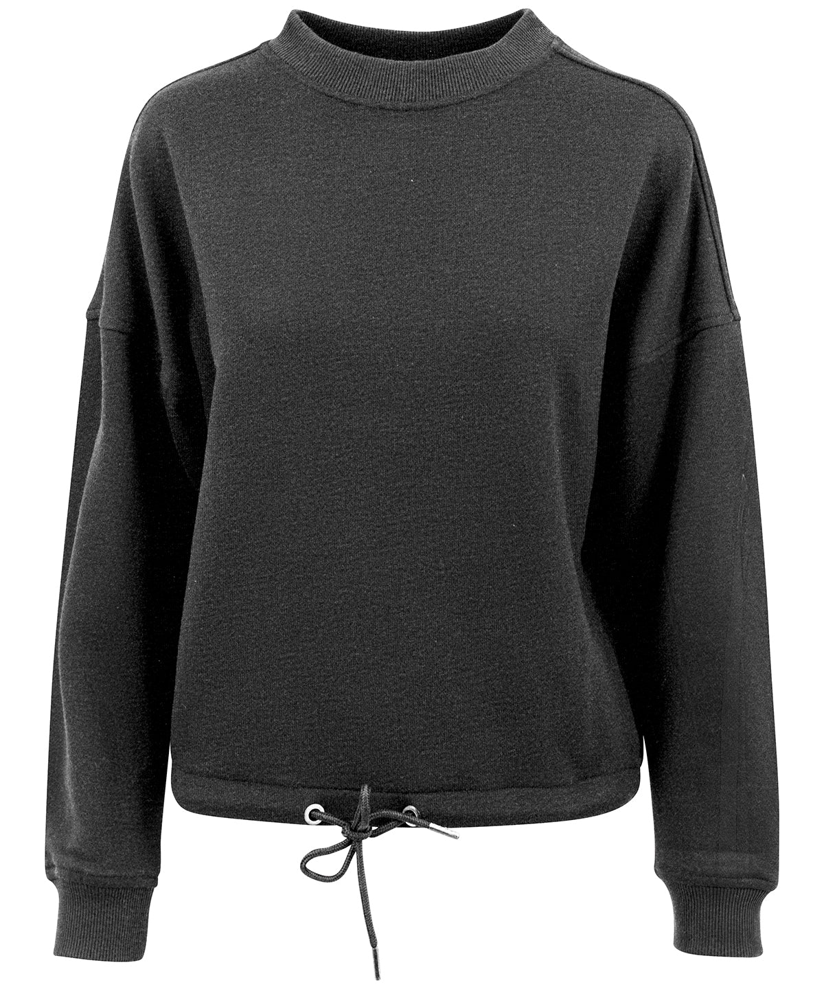 Sweatshirts - Oversize crew neck sweatshirt för dam Charcoal